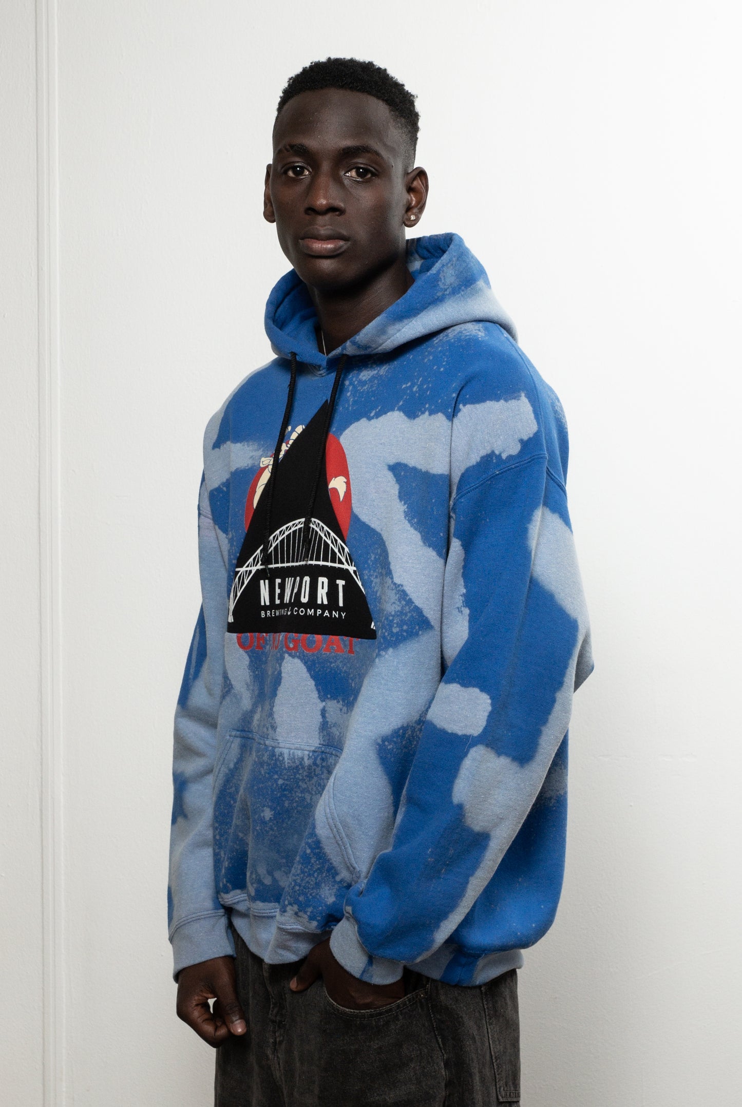 Busiabala Bleached Triangle Insert Hoodie