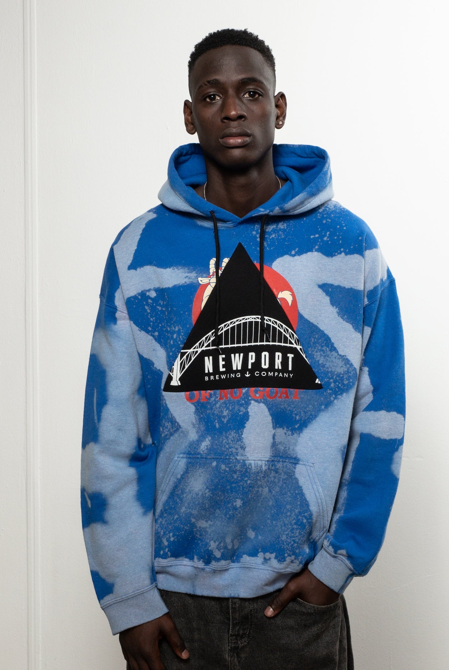 Busiabala Bleached Triangle Insert Hoodie