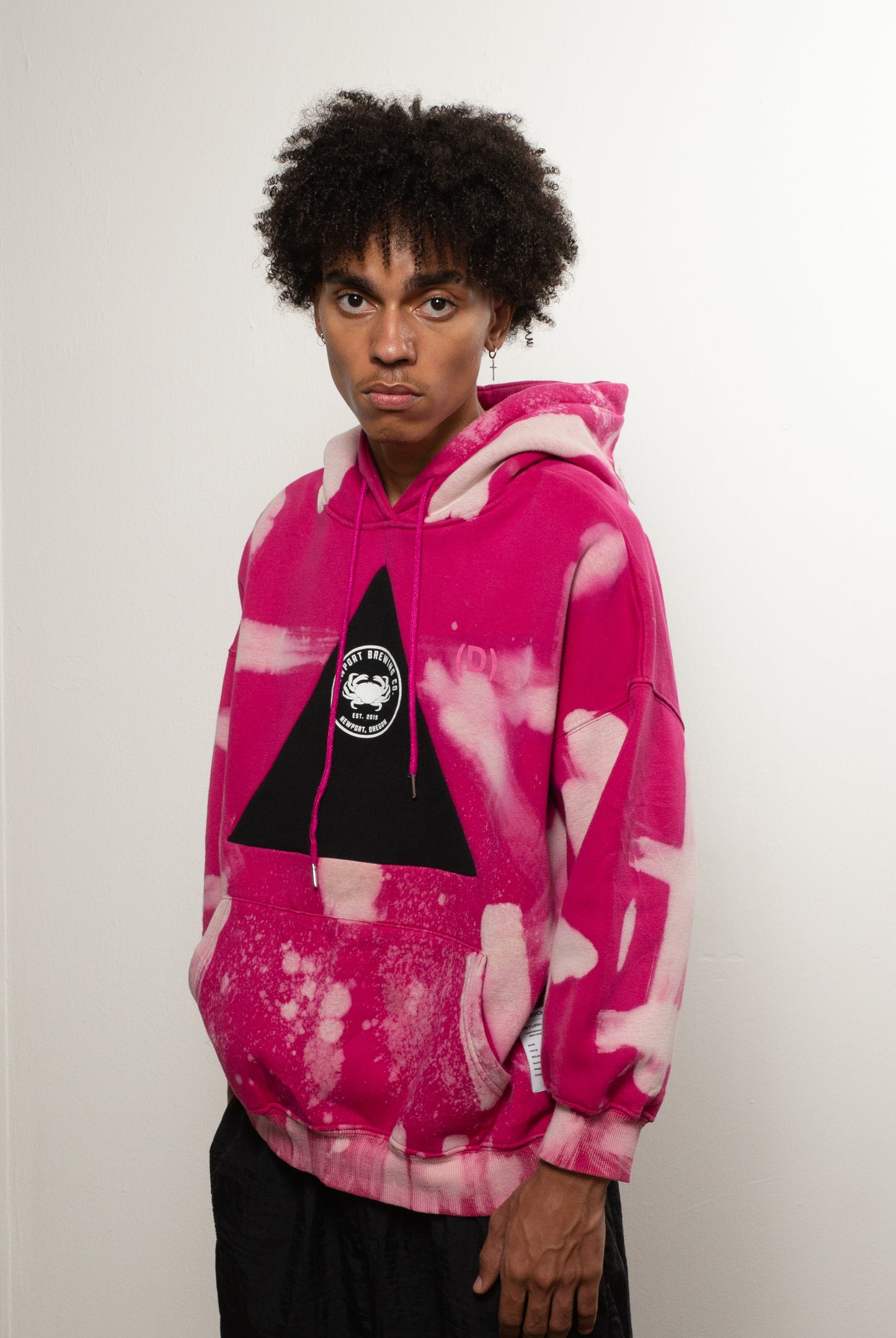 Busime Bleached Triangle Insert Hoodie