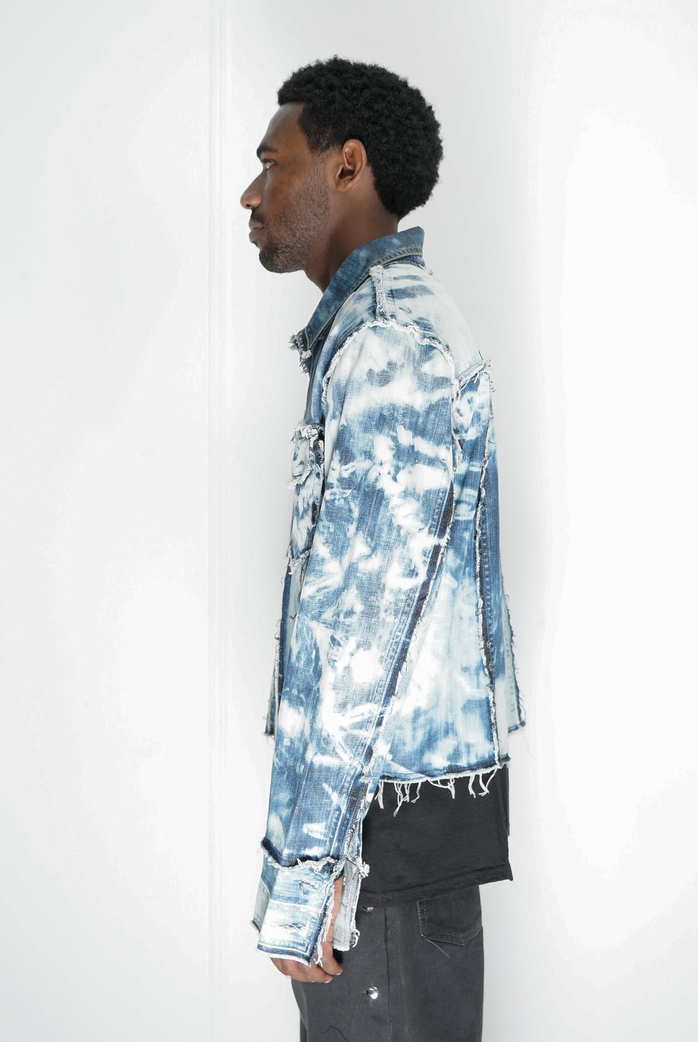 REVERSED BLEACHED DENIM JACKETS