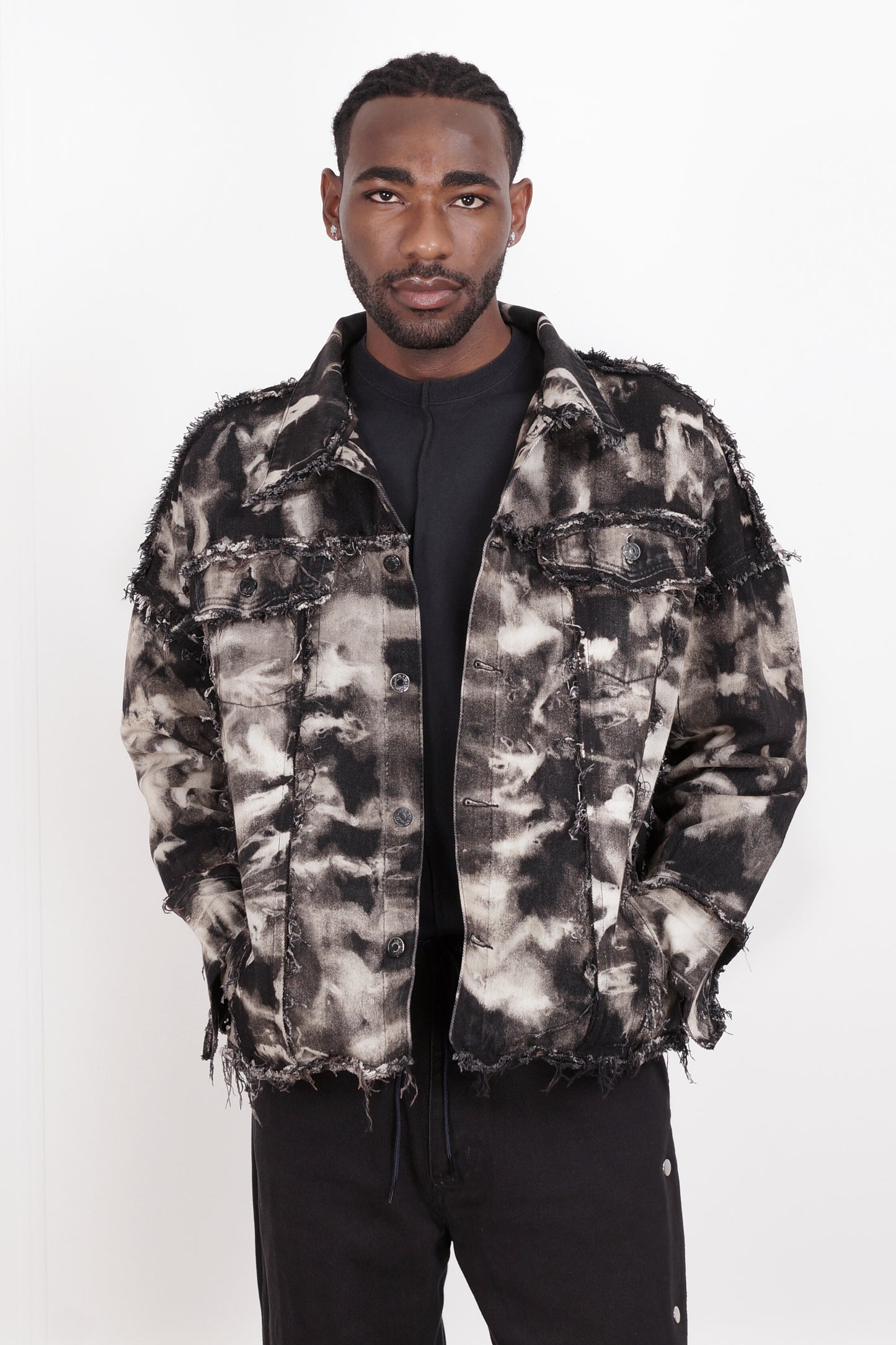 REVERSED BLEACHED DENIM JACKETS