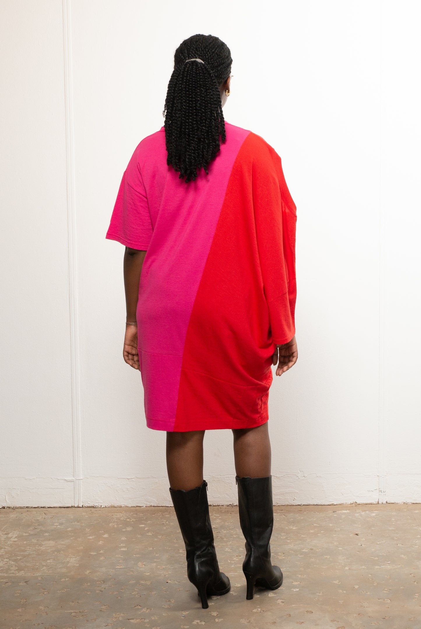 Labworomor Double Neck T-shirt Dress