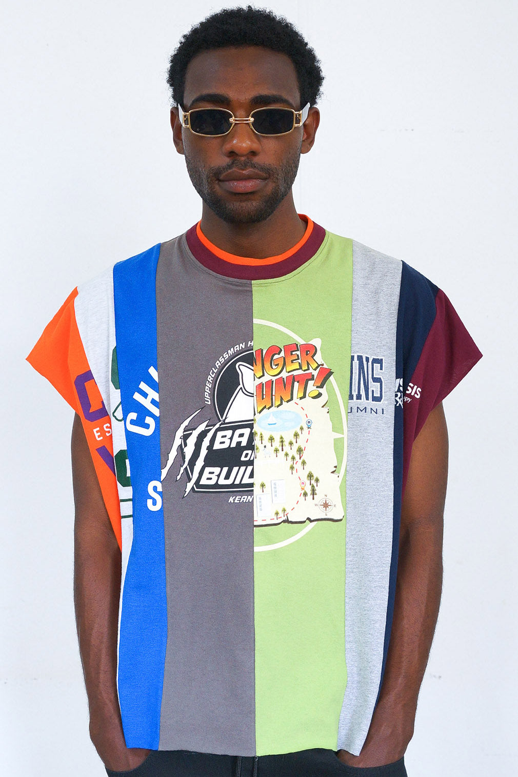 EIGHT-PANEL SLEEVELESS T-SHIRTS