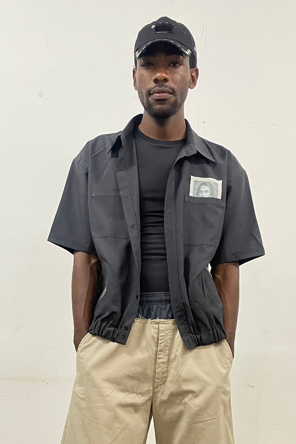 SHORT-SLEEVED BOMBER SHIRT