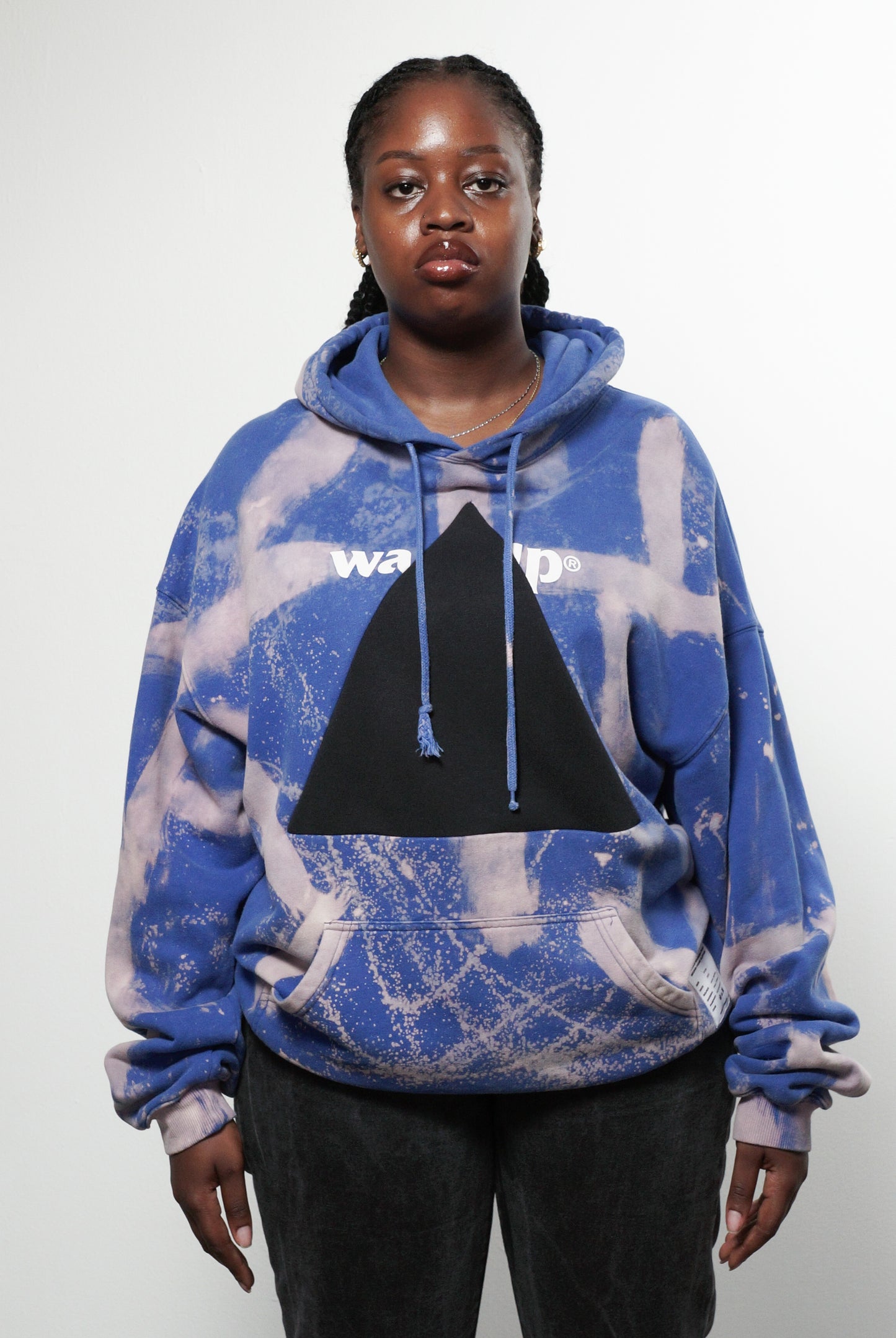 Nakwasi Bleached Triangle Insert Hoodie