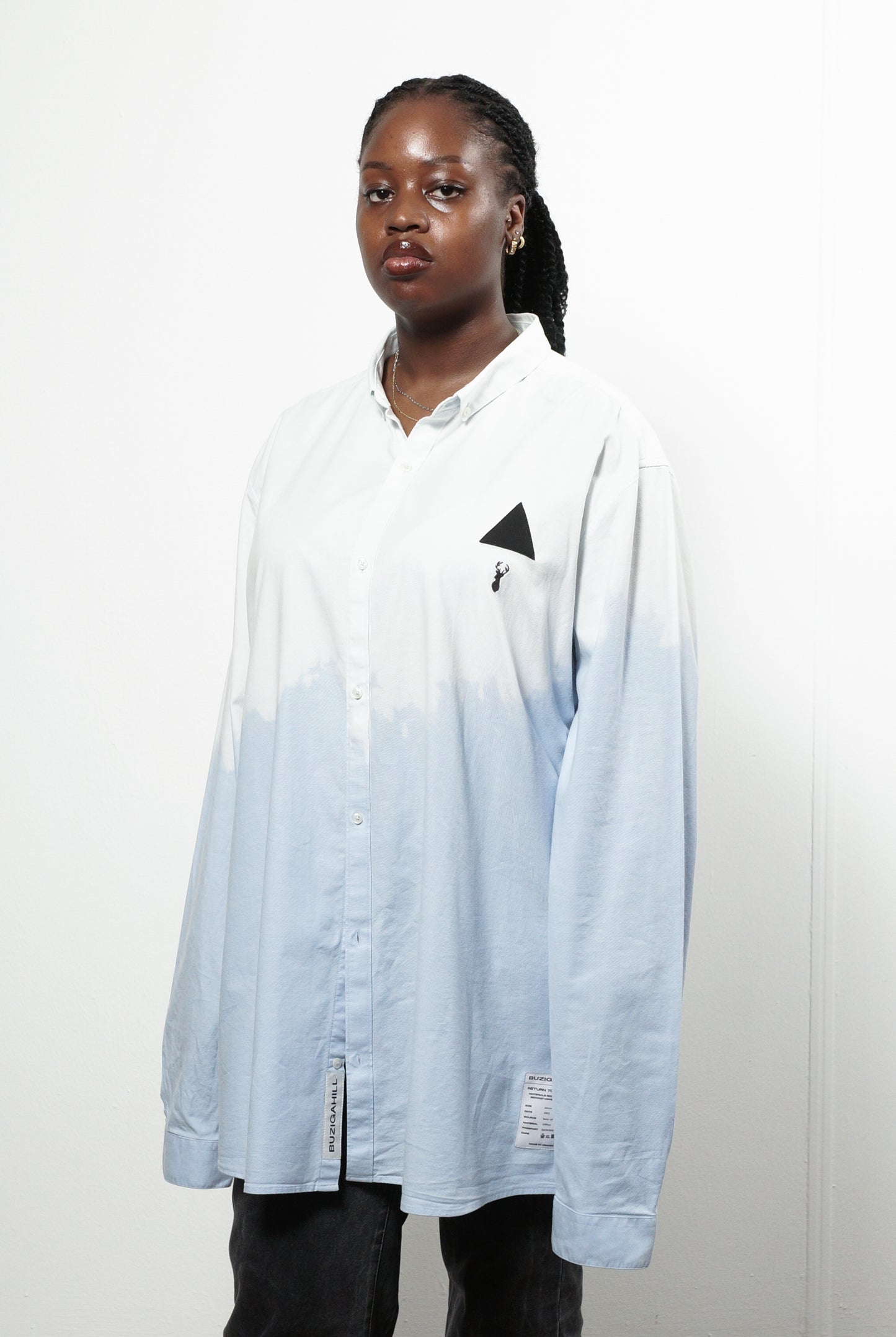 Oding Long-sleeved Bleached Shirt