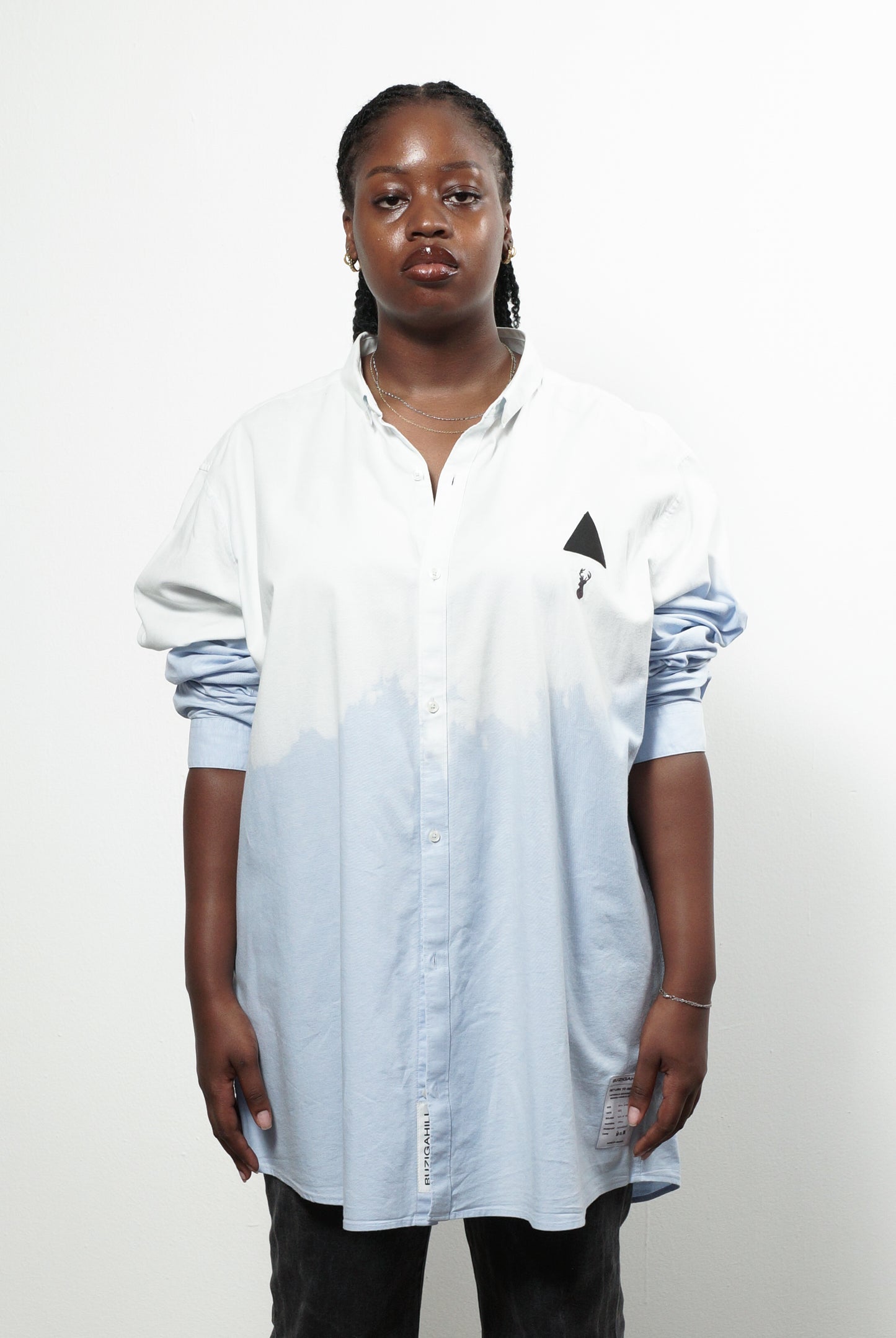 Oding Long-sleeved Bleached Shirt