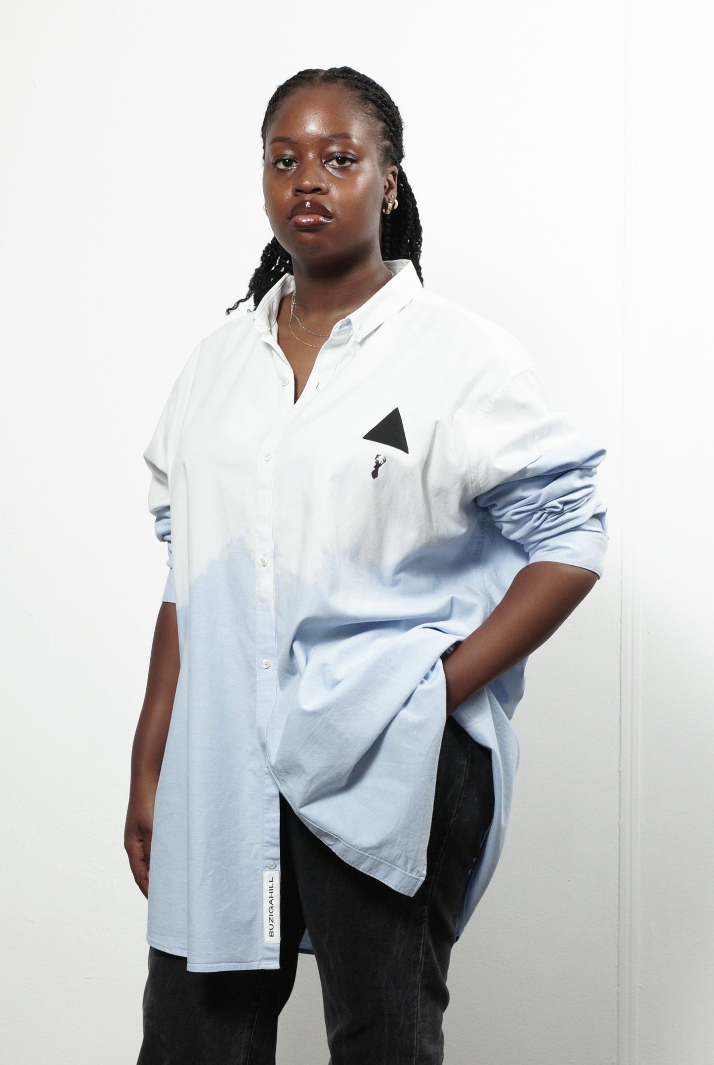 Oding Long-sleeved Bleached Shirt