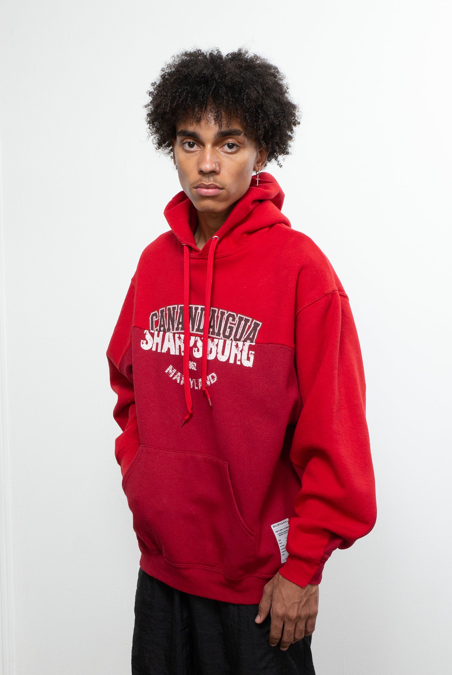 Punena Horizontal Two-Panel Hoodie