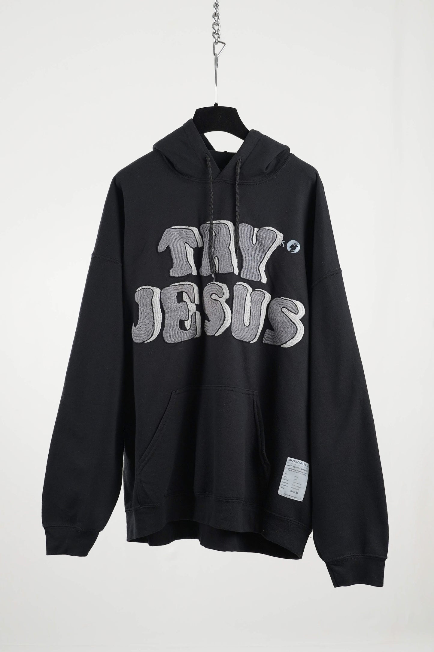 TRY JESUS EMBROIDERED HOODIE RTS11-7