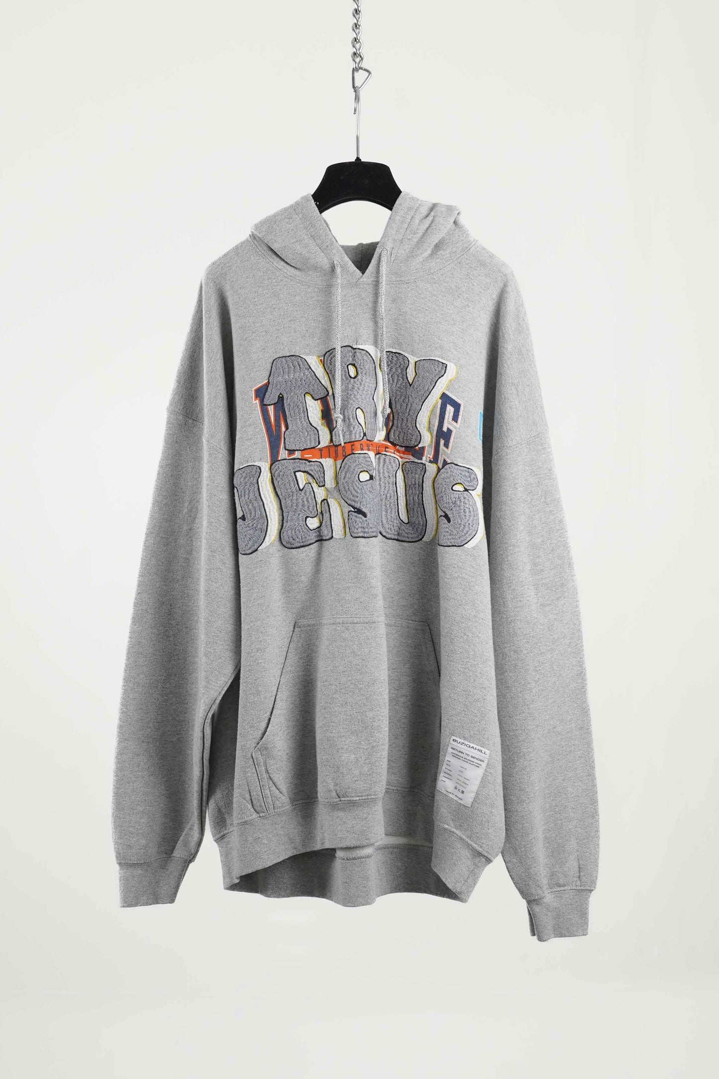 TRY JESUS EMBROIDERED HOODIE RTS11-6