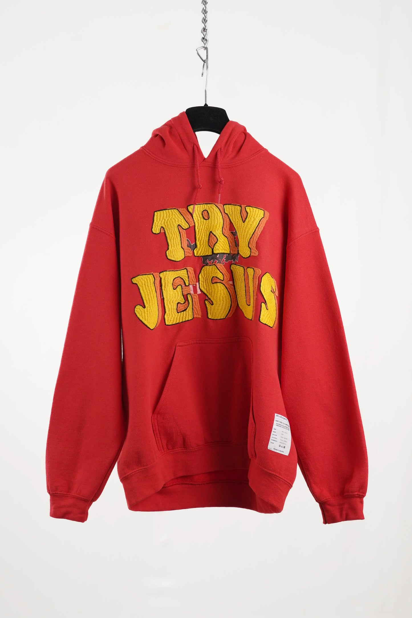 TRY JESUS EMBROIDERED HOODIE RTS11-1