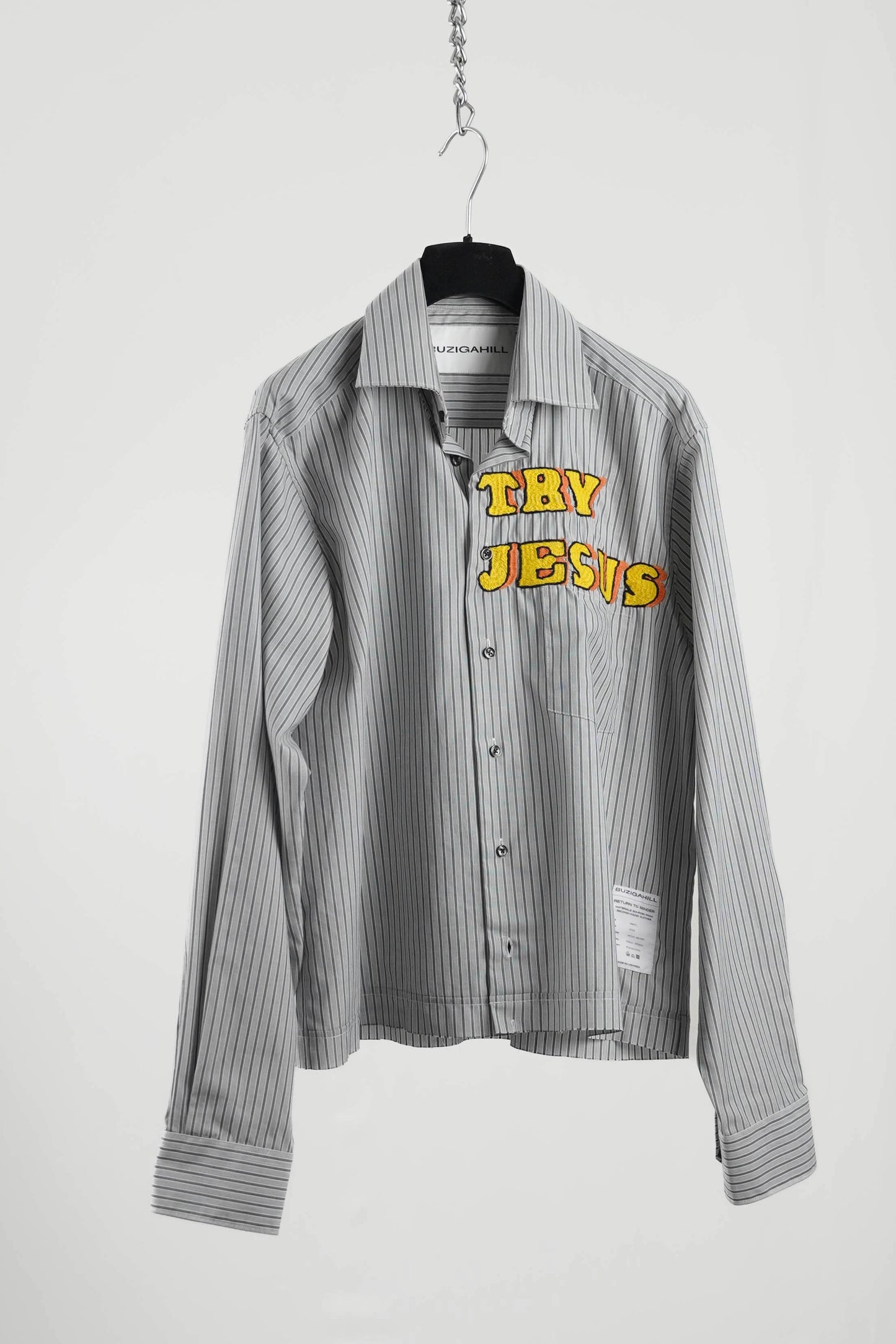 TRY JESUS EMBROIDERED SHIRT RTS11-1