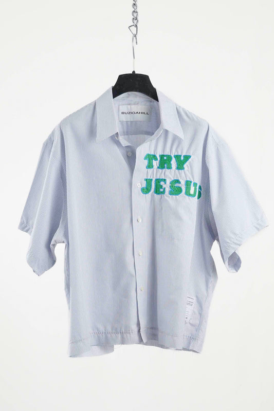 TRY JESUS EMBROIDERED SHIRT RTS11-4