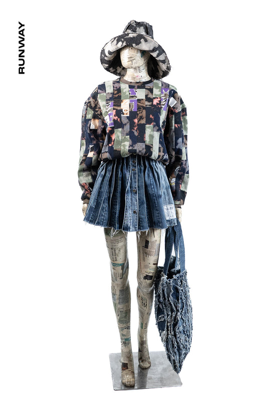 BLEACHED PUZZLE SWEATSHIRT RTS11-1