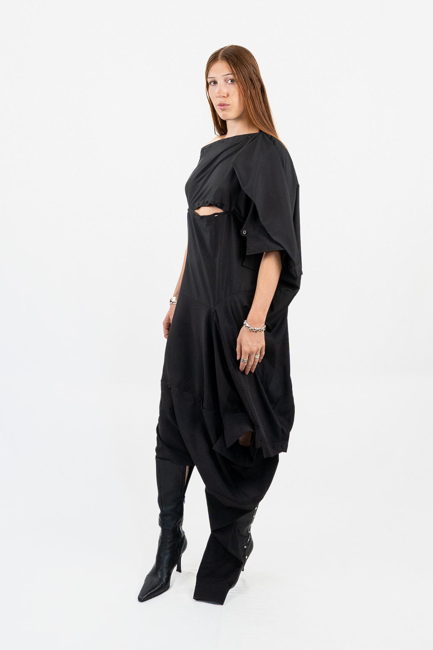 ASYMMETRIC DOUBLE SHIRT DRESS RTS11-1