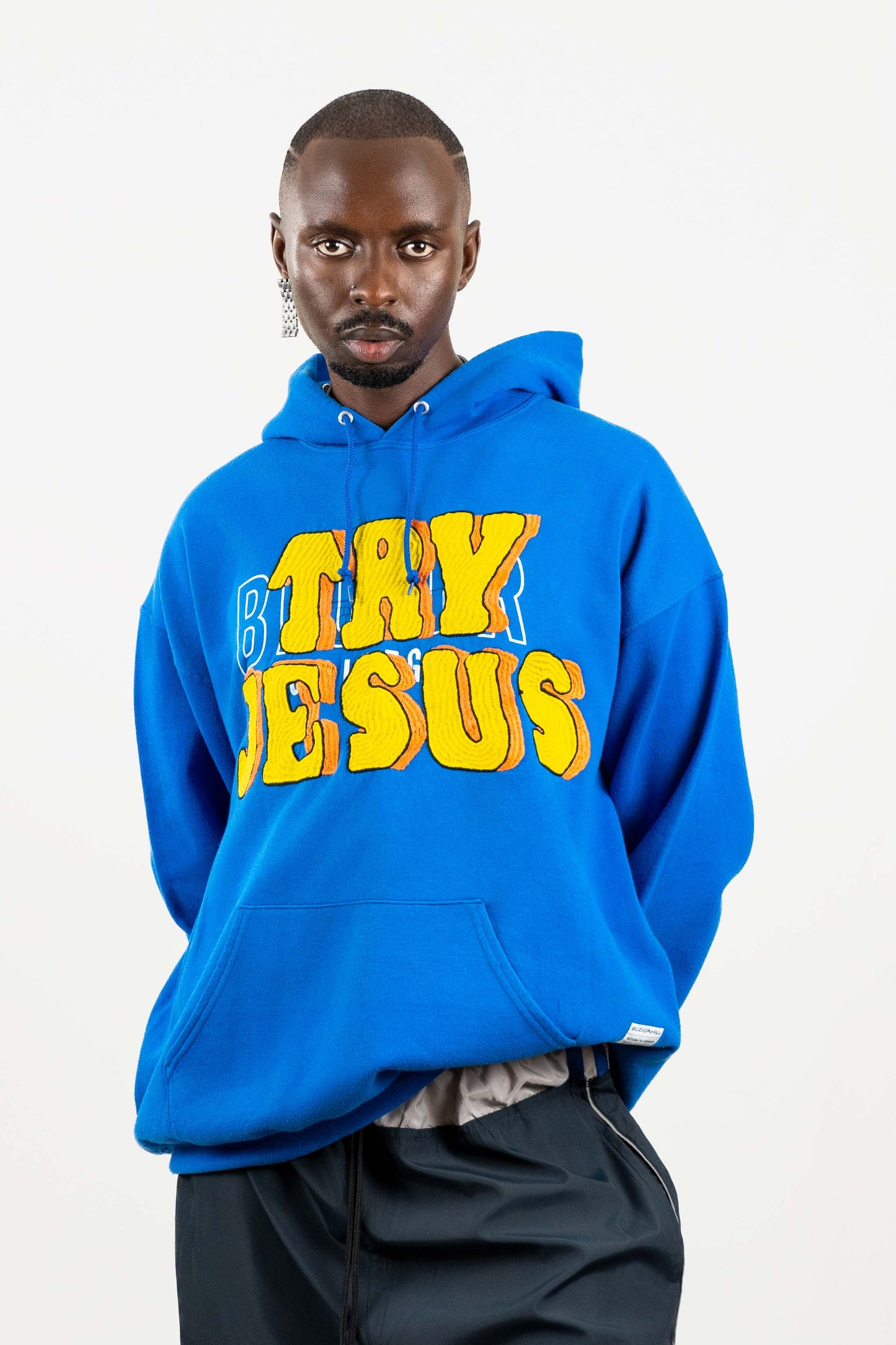 TRY JESUS EMBROIDERED HOODIE RTS11-5