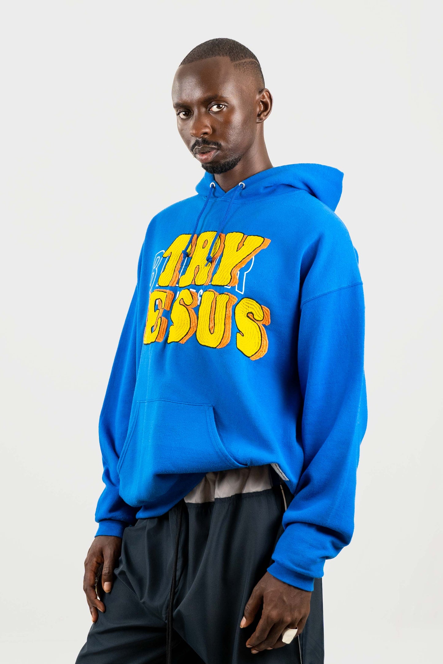 TRY JESUS EMBROIDERED HOODIE RTS11-5