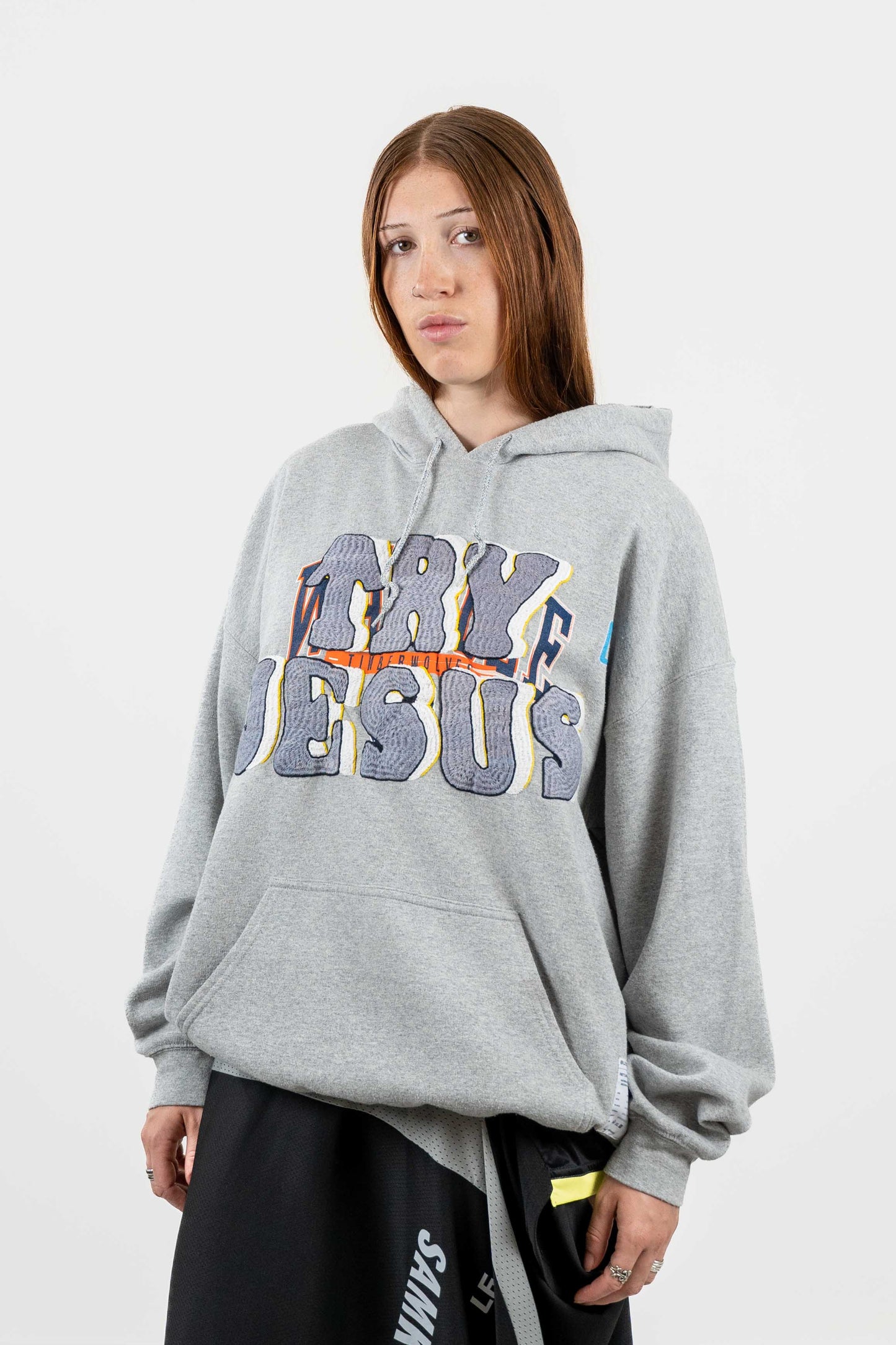 TRY JESUS EMBROIDERED HOODIE RTS11-6