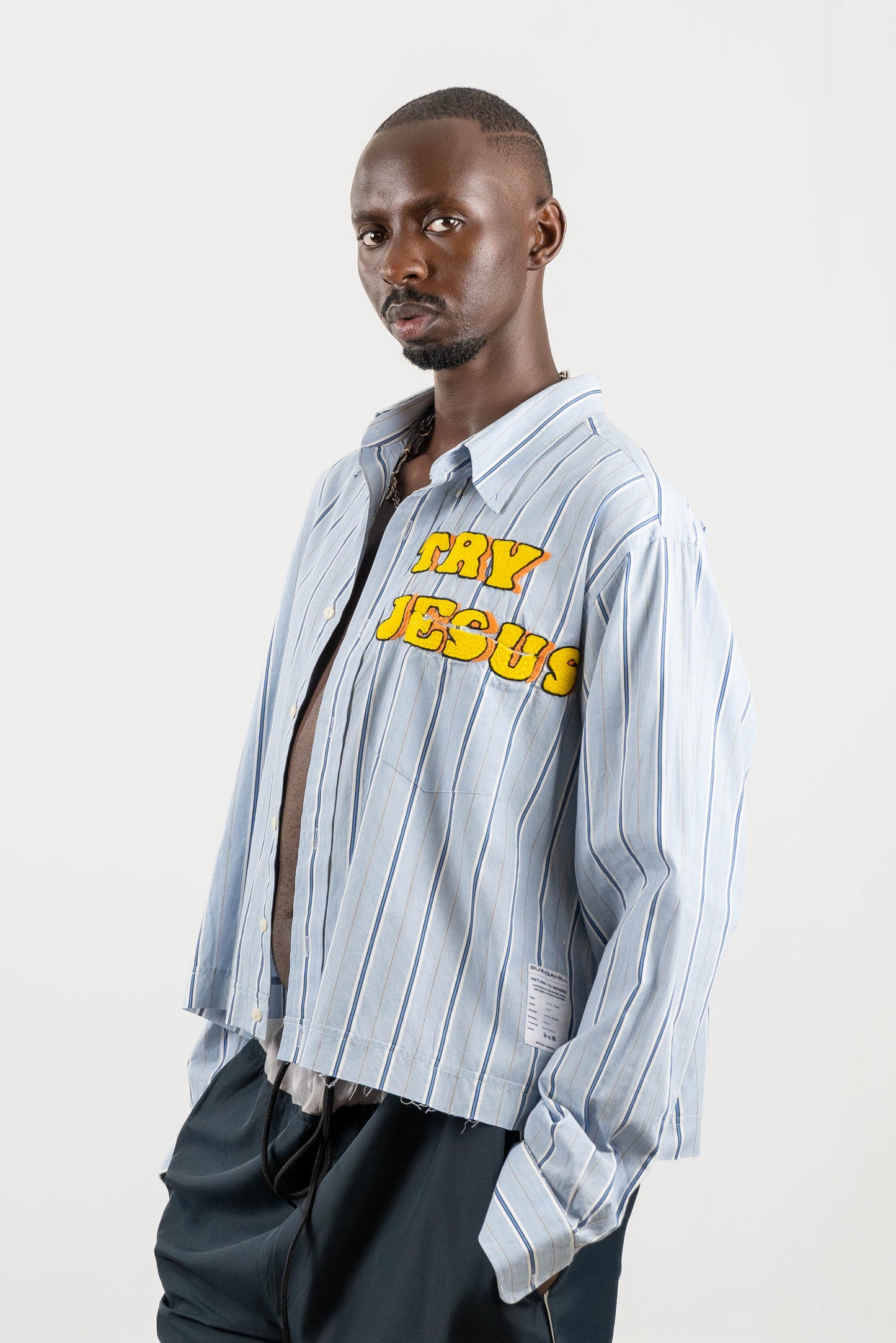 TRY JESUS EMBROIDERED SHIRT RTS11-5