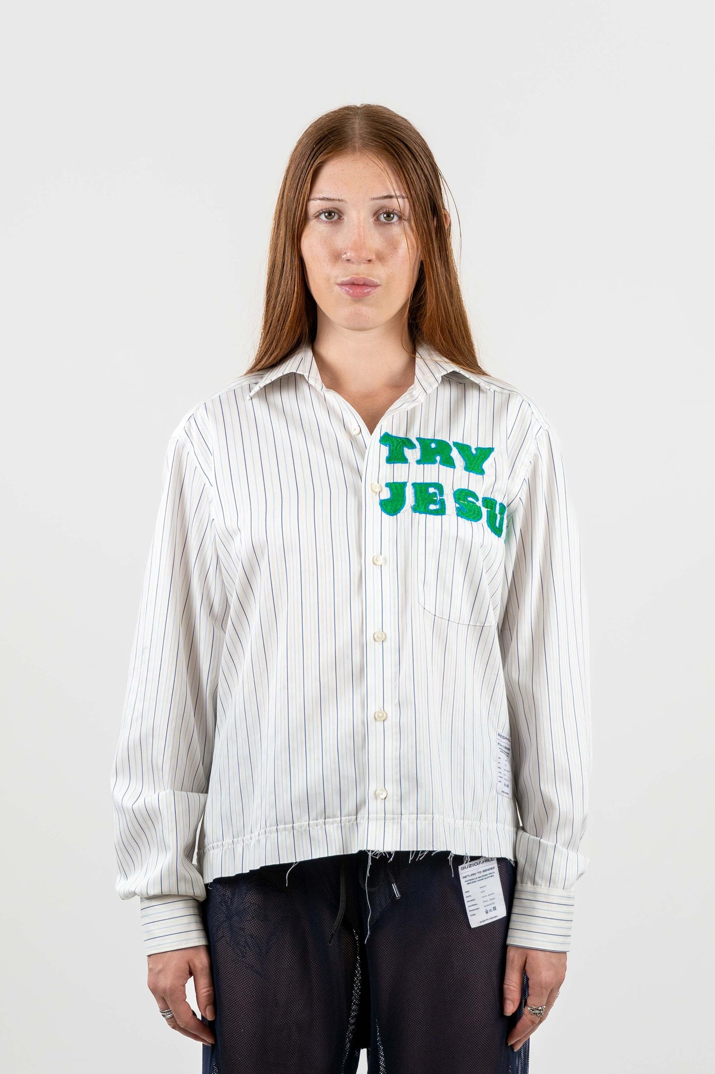 TRY JESUS EMBROIDERED SHIRT RTS11-3