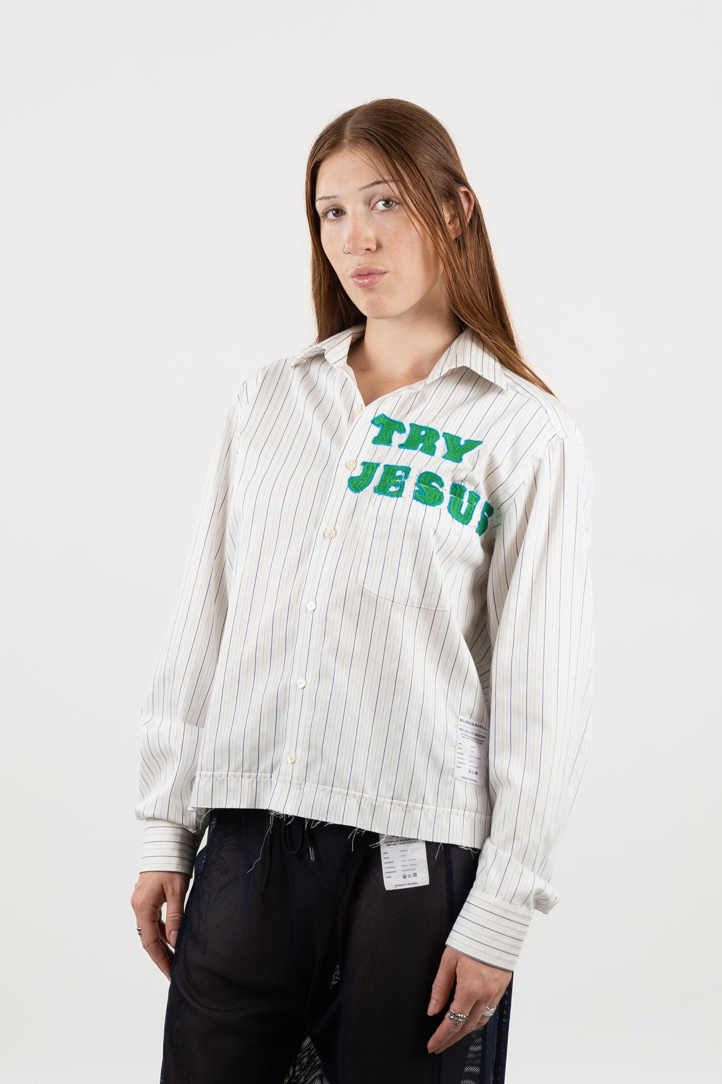 TRY JESUS EMBROIDERED SHIRT RTS11-3
