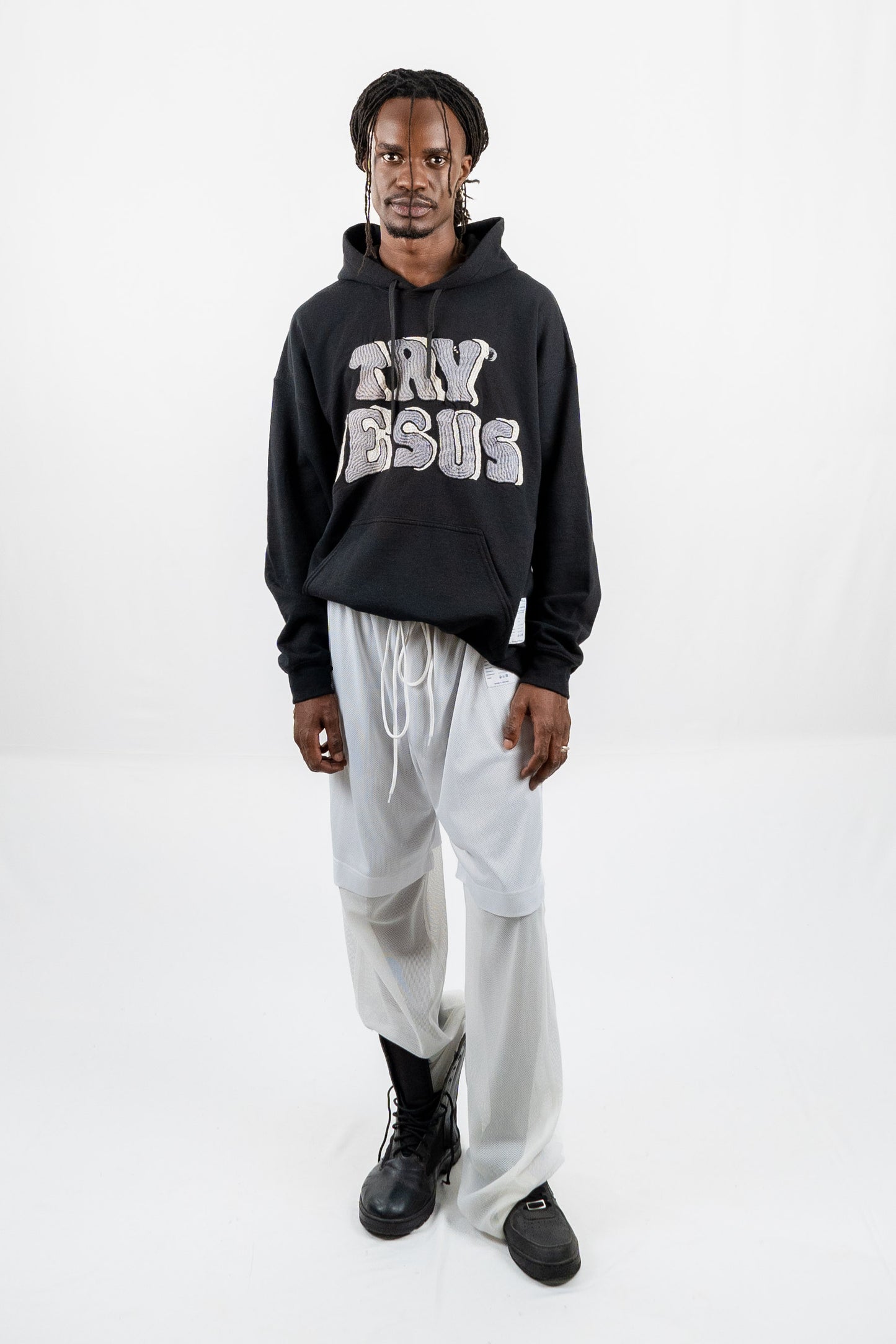 TRY JESUS EMBROIDERED HOODIE RTS11-7