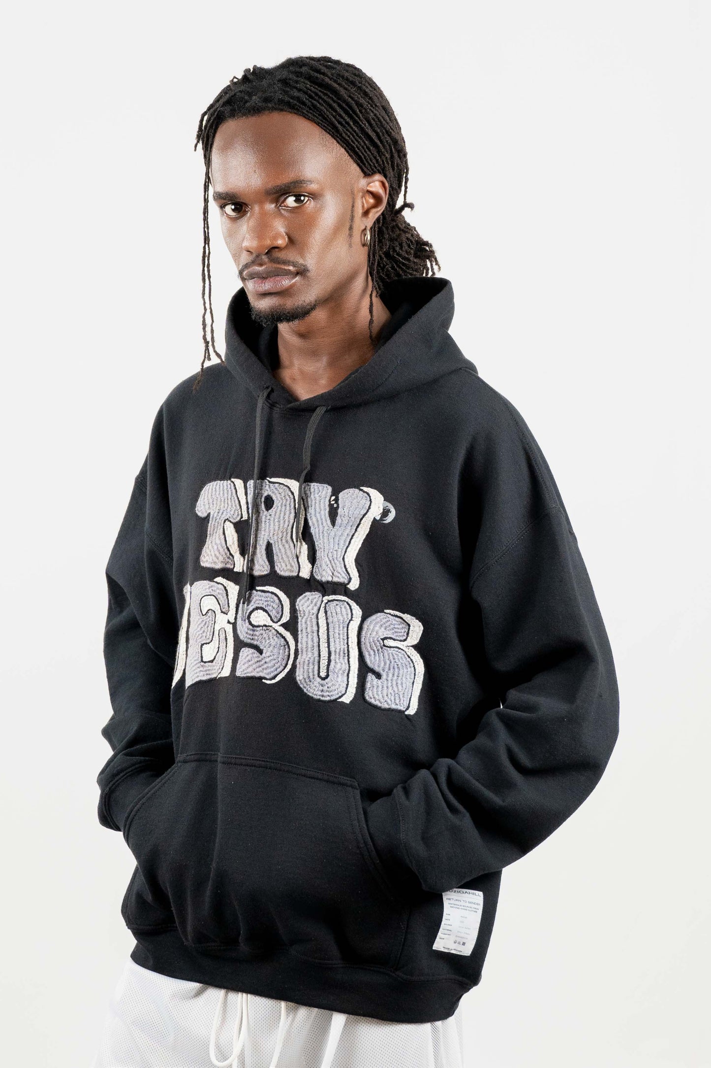 TRY JESUS EMBROIDERED HOODIE RTS11-7