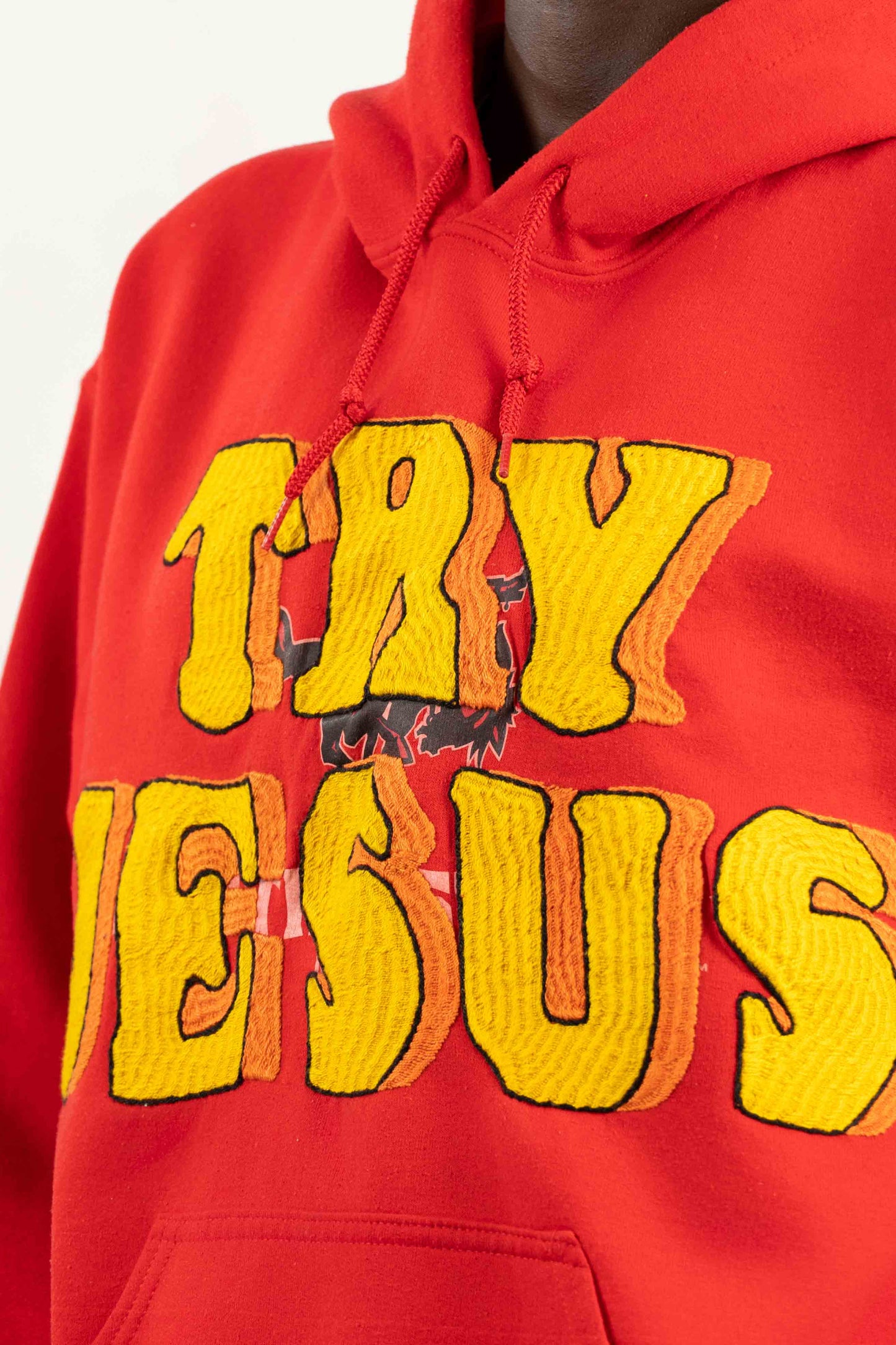 TRY JESUS EMBROIDERED HOODIE RTS11-1
