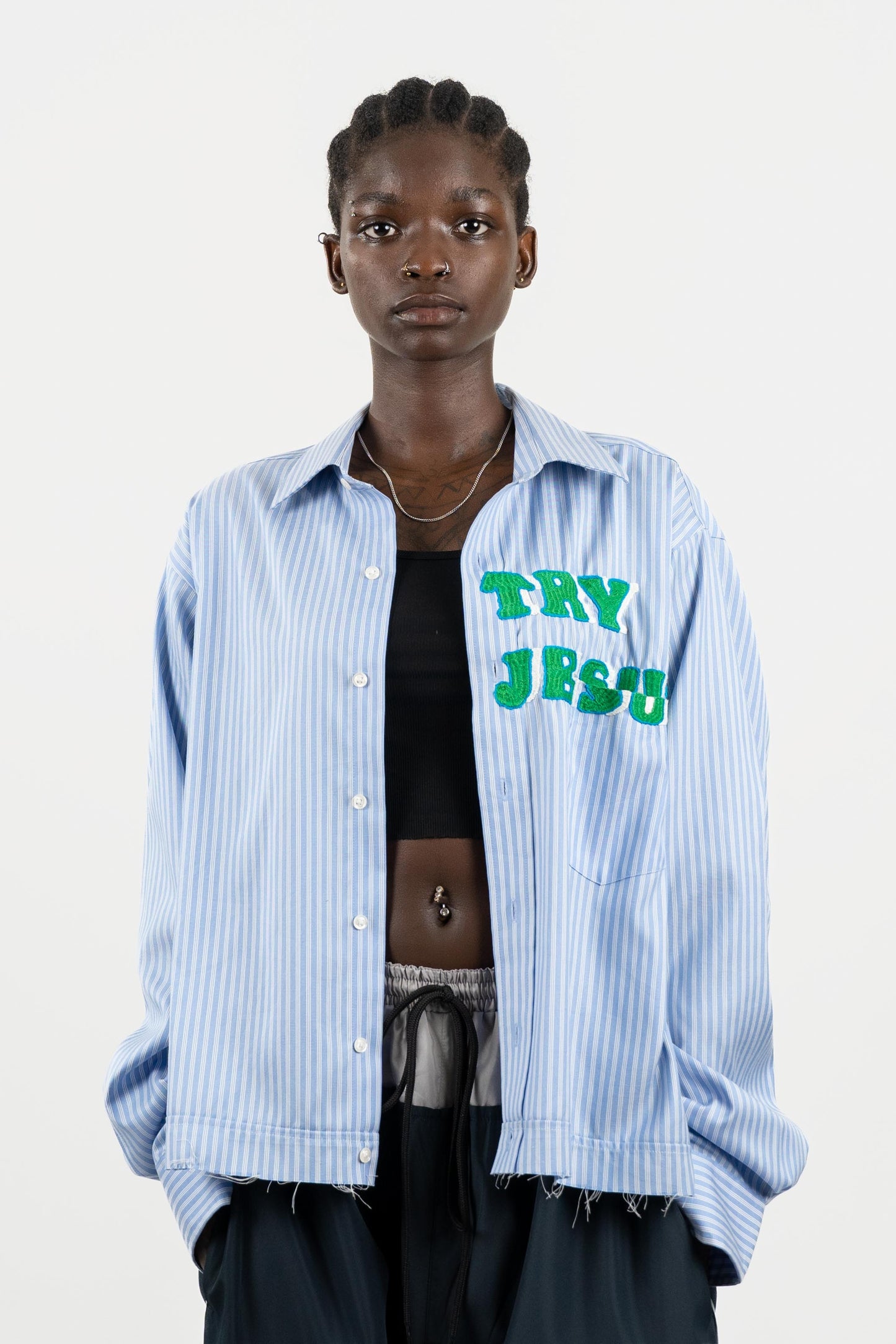 TRY JESUS EMBROIDERED SHIRT RTS11-2