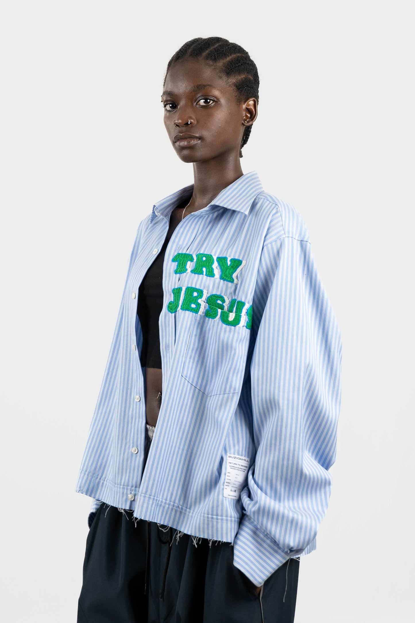 TRY JESUS EMBROIDERED SHIRT RTS11-2