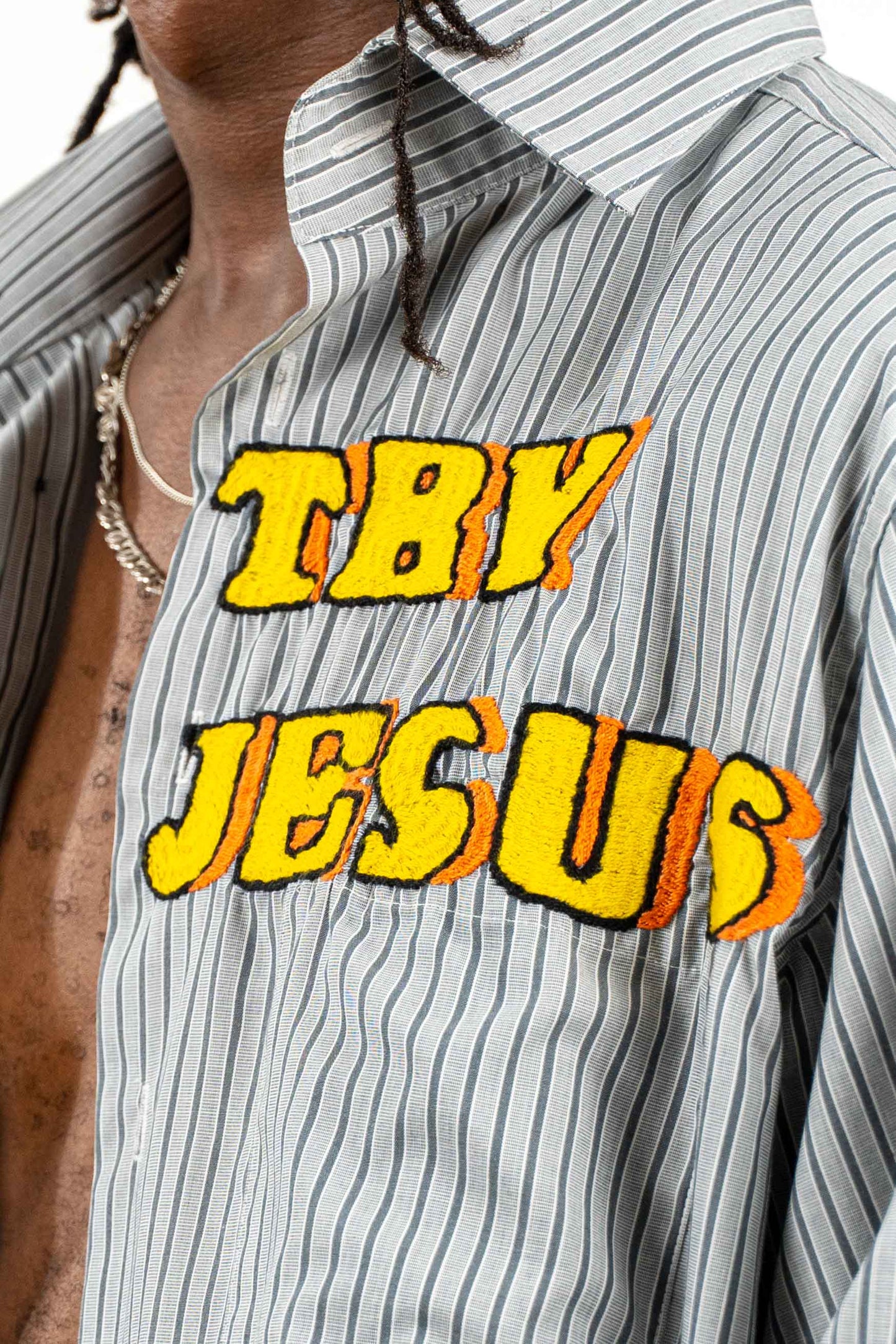 TRY JESUS EMBROIDERED SHIRT RTS11-1