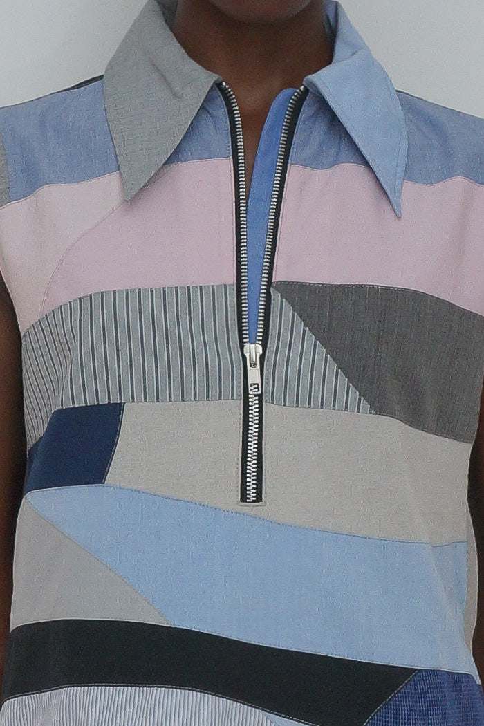 SLEEVELESS PATCHWORK MINIDRESS RTS13-1