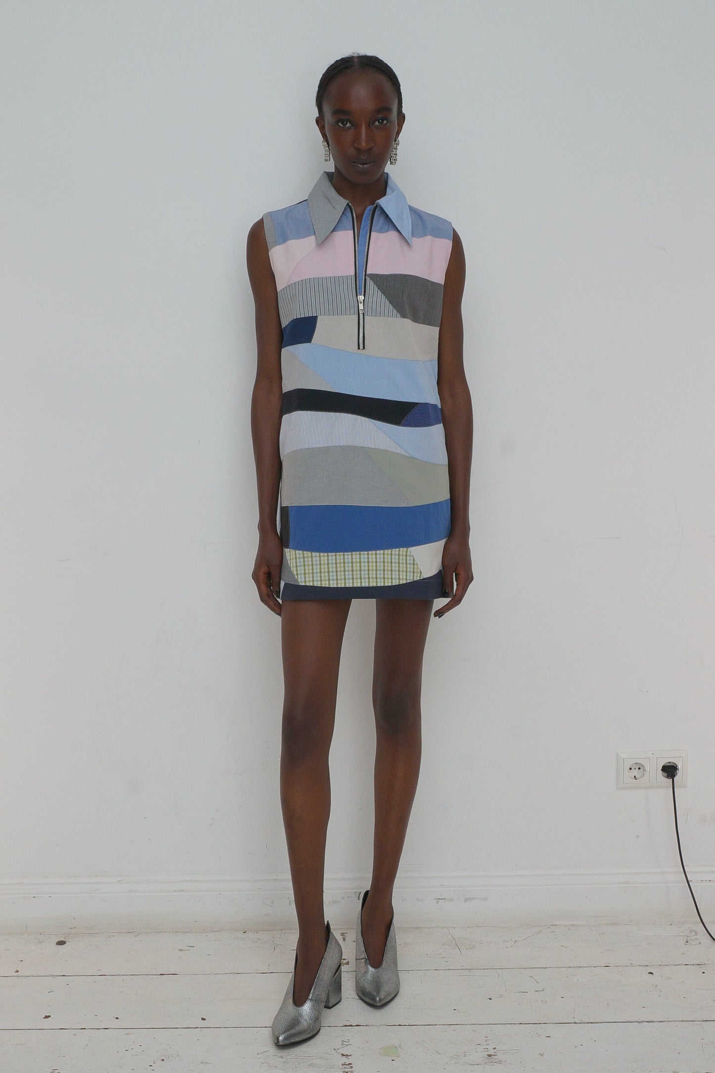 SLEEVELESS PATCHWORK MINIDRESS RTS13-1