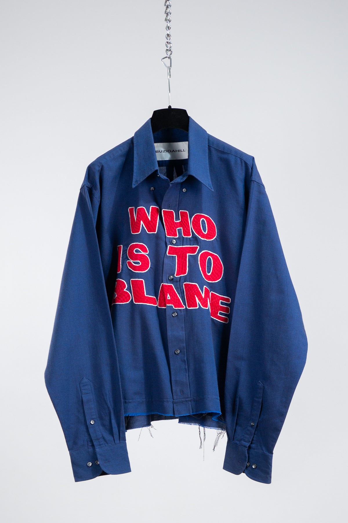 WHO IS TO BLAME EMBROIDERED SHIRT RTS12-4