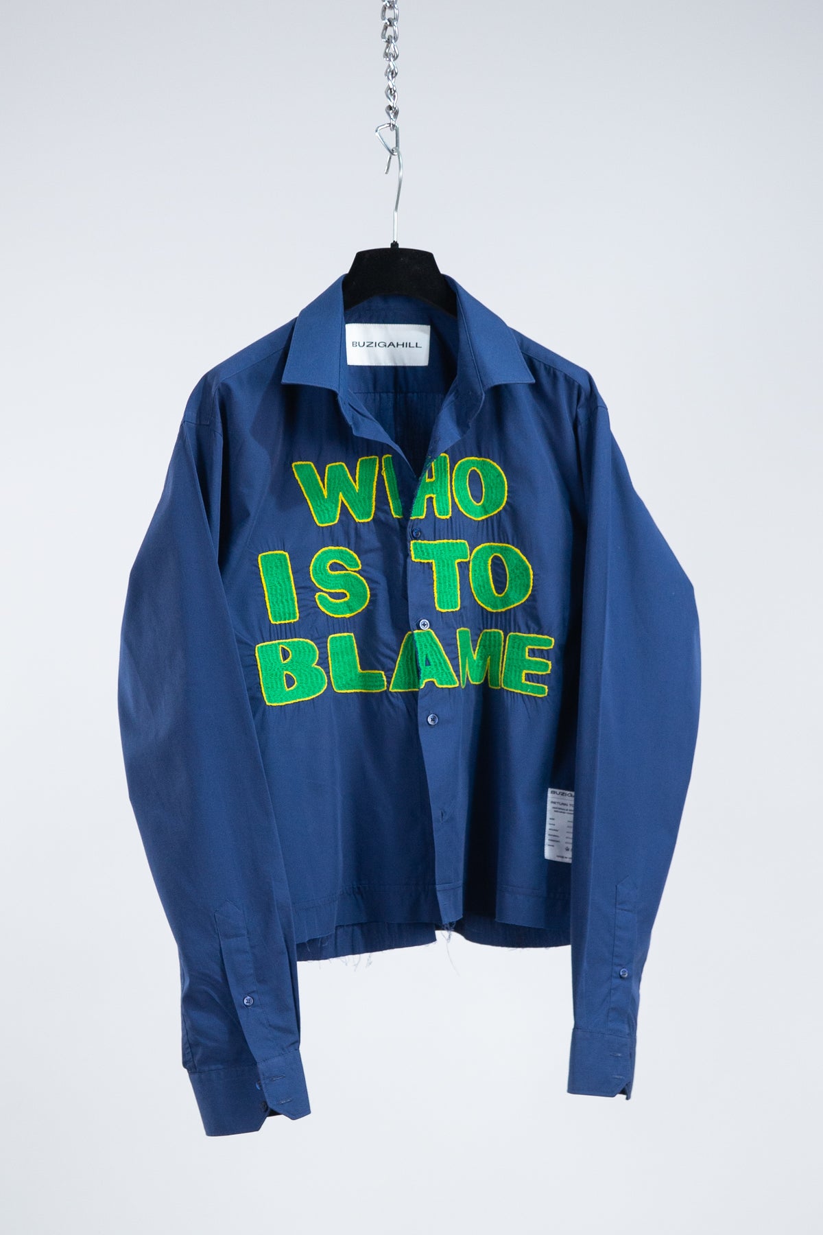 WHO IS TO BLAME EMBROIDERED SHIRT RTS12-1
