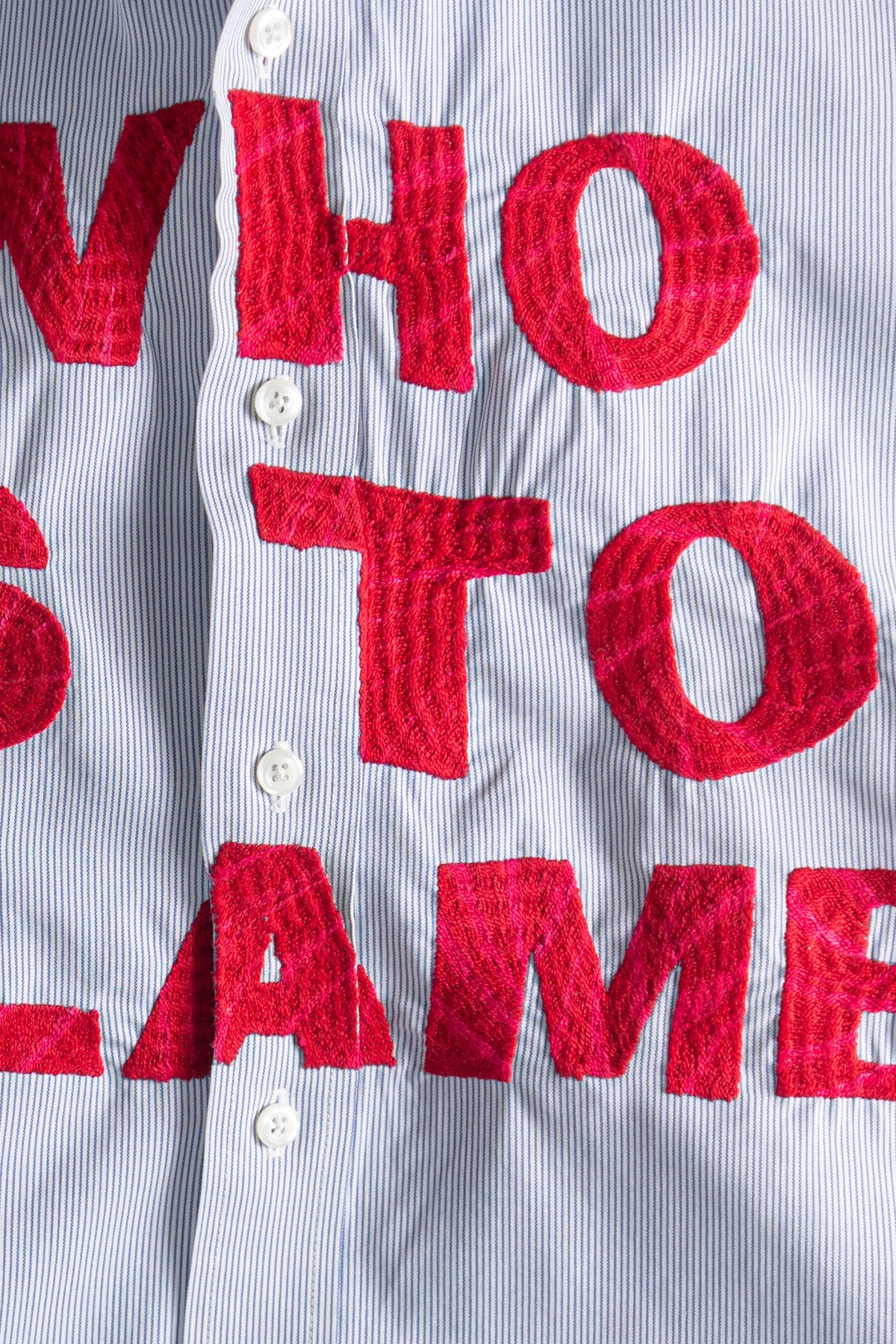 WHO IS TO BLAME EMBROIDERED SHIRT RTS12-9