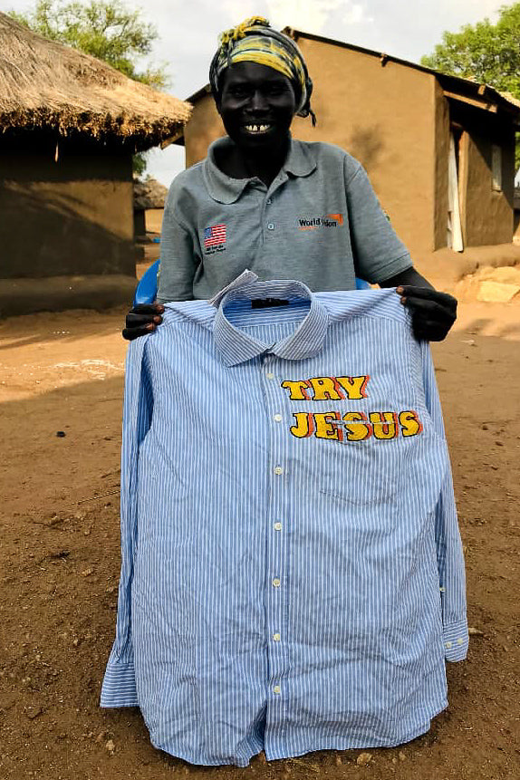 TRY JESUS EMBROIDERED SHIRT RTS11-5
