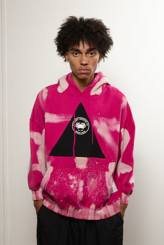Busime Bleached Triangle Insert Hoodie