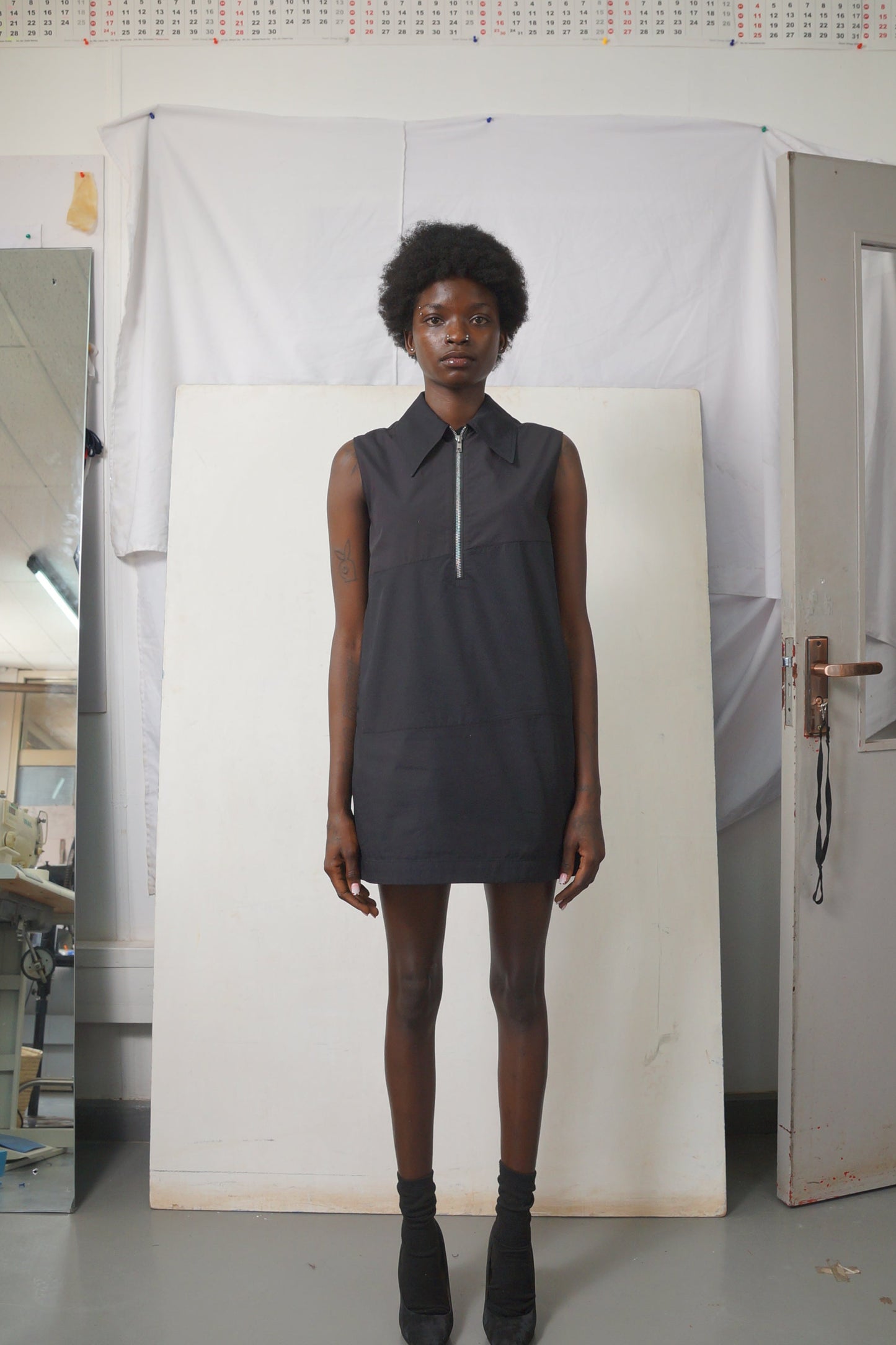 STRAIGHT PATCHWORK DRESS