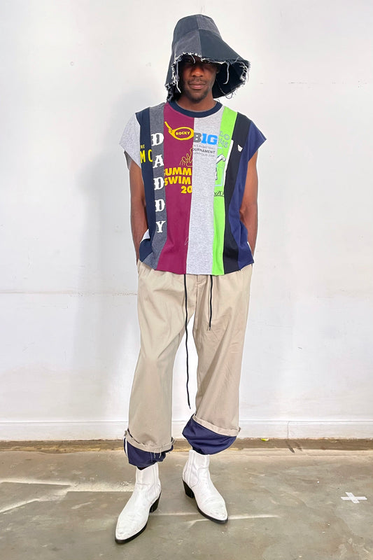 EIGHT-PANEL SLEEVELESS T-SHIRTS