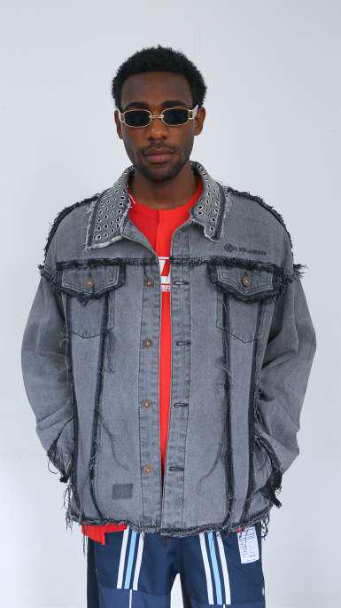 REVERSED EYELET DENIM JACKETS