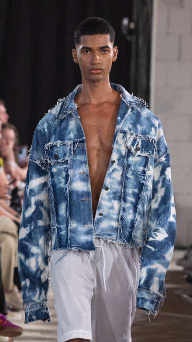 REVERSED BLEACHED DENIM JACKETS